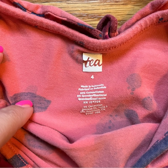 Tea Collection poppy print dress size 4 - Picture 3 of 4